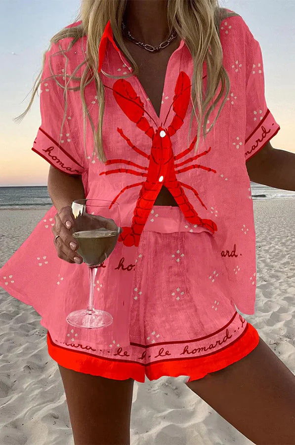 Pallina - Short Pink Linen Suit