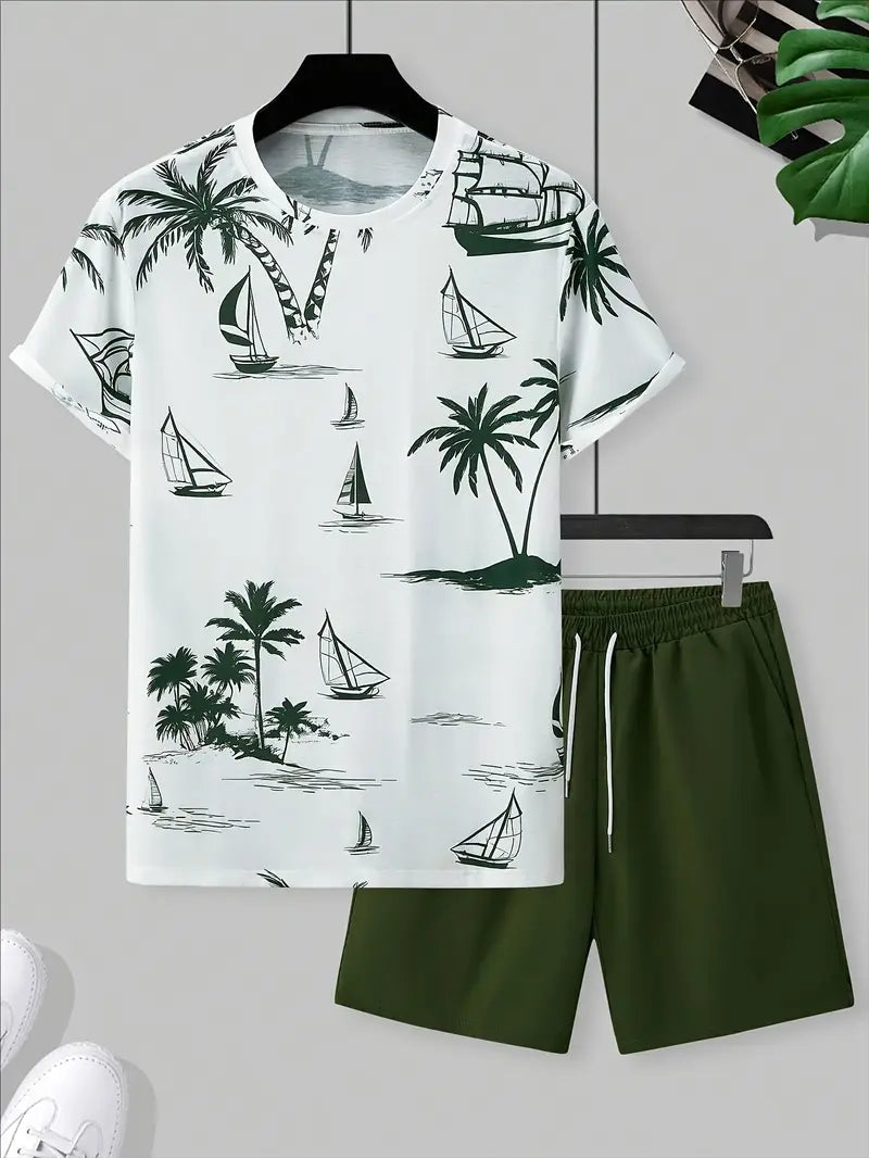 Barea - Elegant Summer Two Piece Printed Set