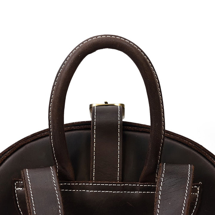 Leather Backpack Beetle Style Women Rucksack