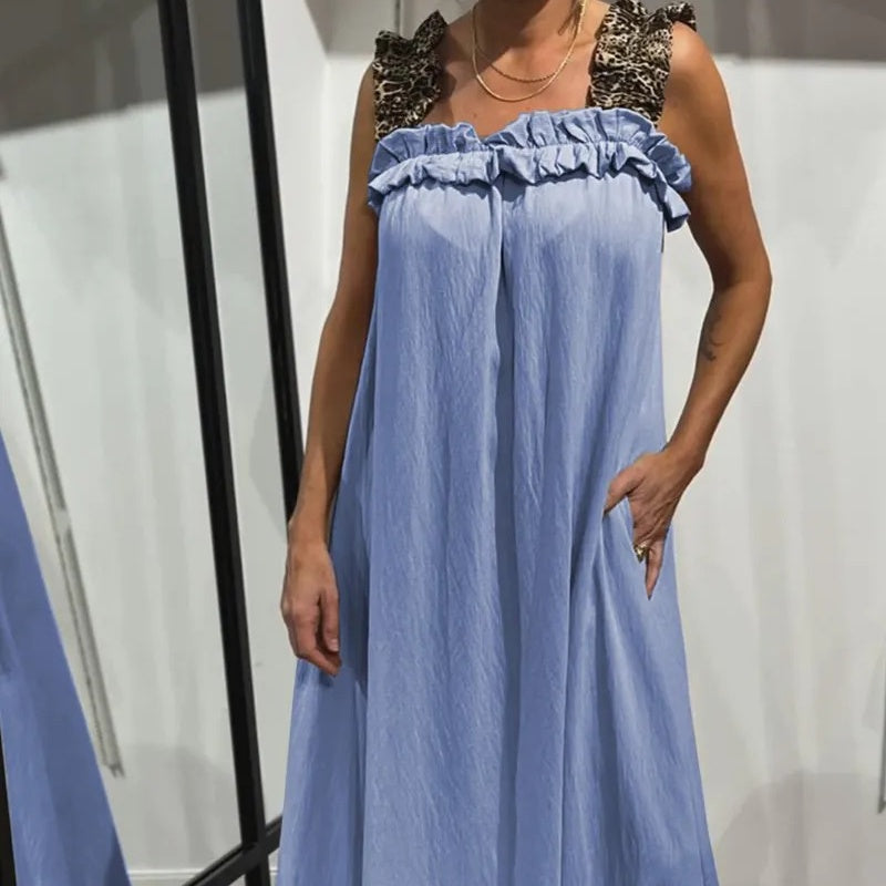 Fiola - Casual Sleeveless Maxi Dress with Pockets